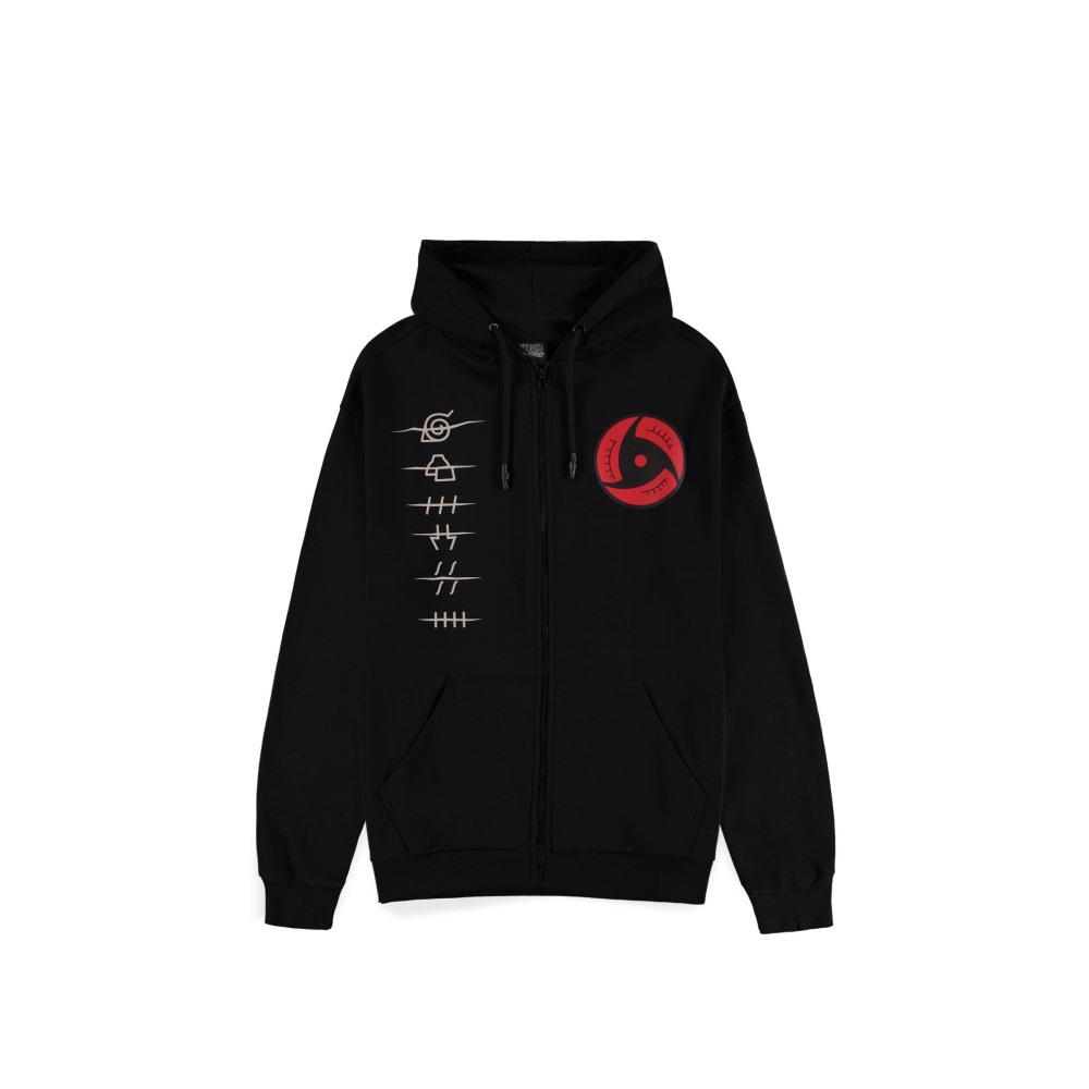 Naruto - Naruto Shippuden - Akatsuki Symbols Vest met capuchon - Zwart